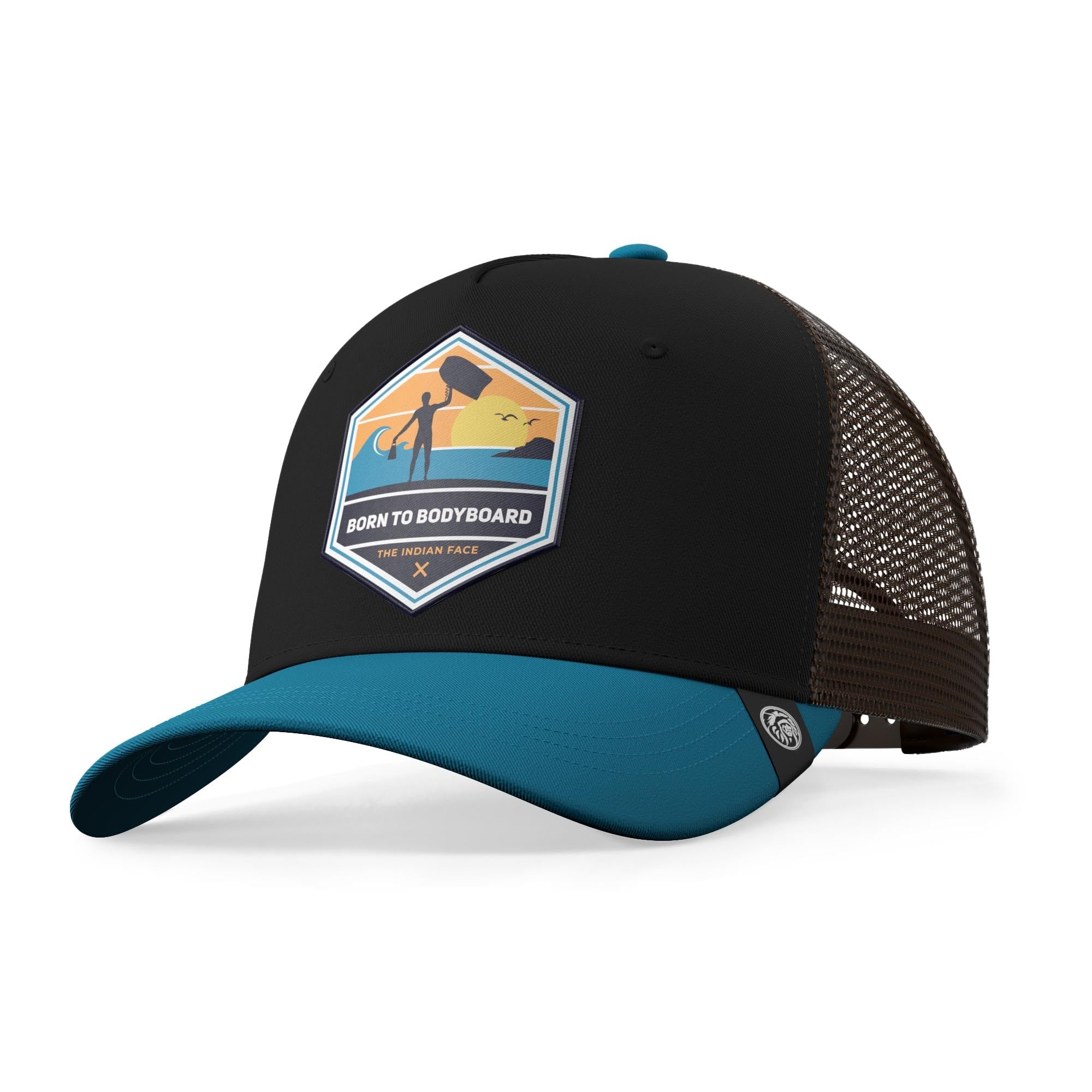 The Indian Face Born to Bodyboard Baseball Cap, bleu, One Size