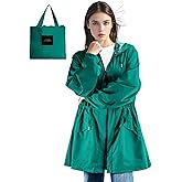 SOPPY Women Waterproof Raincoat Ladies Rain Jacket with Hood, Lightweight Unisex Rain Coat Windbreaker Trench