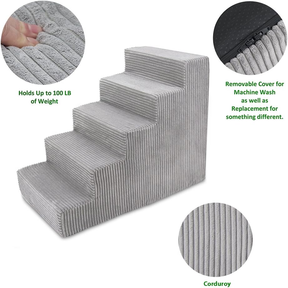 USA Made Pet Steps/Stairs with CertiPUR-US Certified Foam for Dogs & Cats by Best Pet Supplies : Pet Supplies
