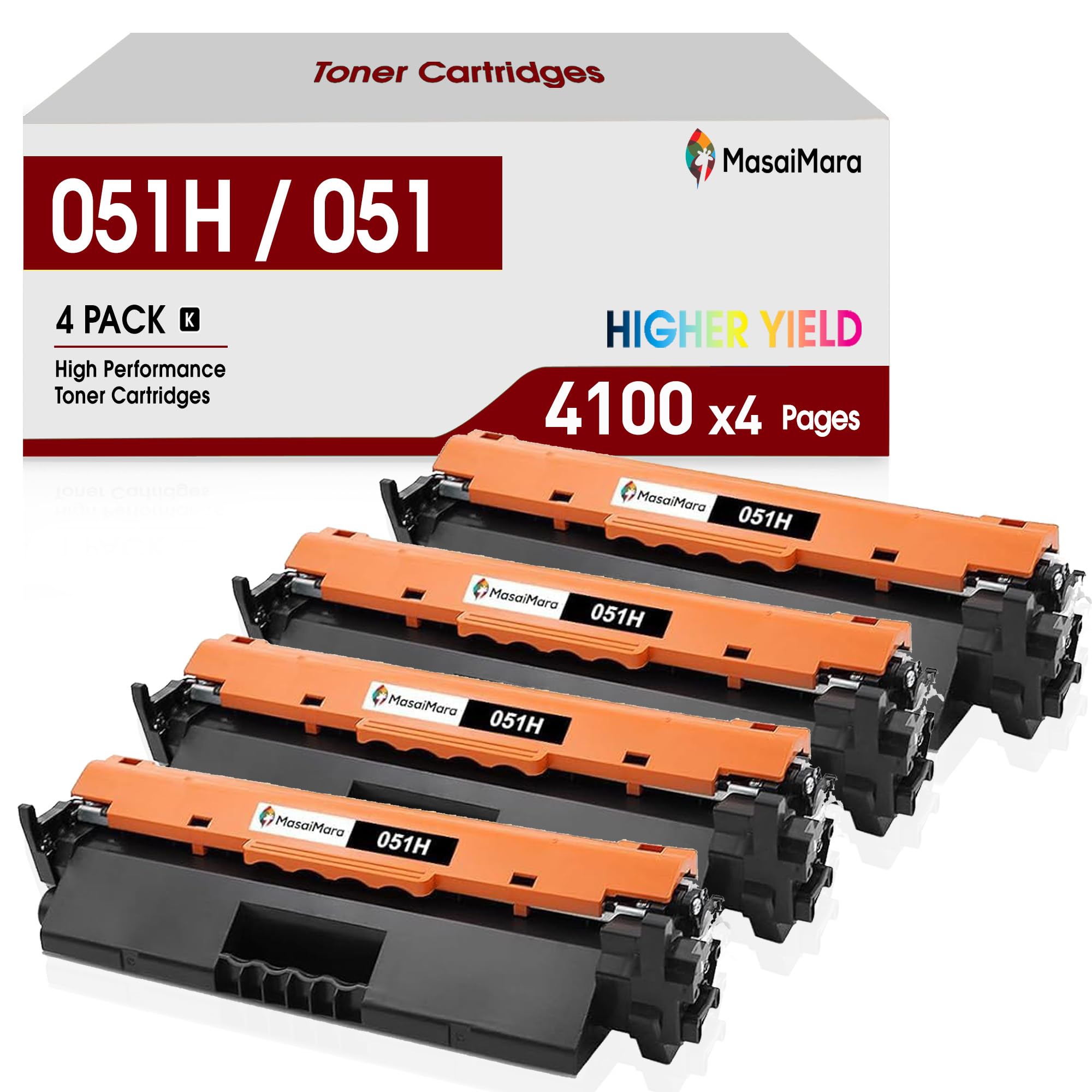 Photo 1 of MasaiMara 051H 051 H CRG051H CRG-051H CRG-051 CRG51 High Capacity Black Toner Cartridge Compatible for Canon imageCLASS LBP160 LBP161dn LBP162dw MF260 MF263dn MF264dw MF267dw MF269 MF269dw Printer