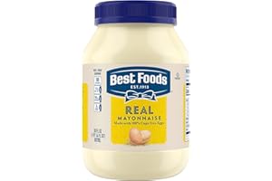 Best Foods Real Mayonnaise Mayo Jar For A Creamy Sandwich Spread or Condiment Gluten-Free, Made With 100% Cage-Free Eggs 30 oz