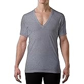 Sweatproof Undershirt for Men w/ Underarm Sweat Pads (Original Fit, Deep V-Neck)