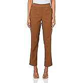 Slim-Sation Womens Pull-on Ankle Pant with Real Front Pockets and Faux Back Pockets