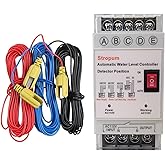 Stropum Automatic Water Level Controller AC 110V Liquid Level Sensor Detector Pump Float Switch Control Relay with 6.5ft Detector GL-1