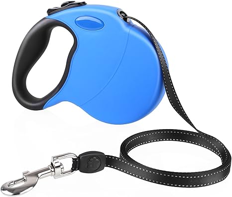 Pedy Correa Elástica y Reflectante para Mascotas Correa Retráctil para Perros 5M Color Azul