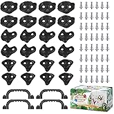 TOPNEW Climbing Holds Kids, Rock Wall Climbing Grips for Playset, Black | 230lb Capacity, Weather-resistant Climbing Wall Grips, for Kids Adults Climber Indoor Outdoor, Playground Accessories, 3+