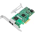 Vogzone 1Gb PCI-E NIC Network Card for Intel I350-T2V2,10MbE/100MbE/1GbE Copper Dual RJ45 Ports, with Intel I350-AM2 Chip,1GbE PCI Express 2.1 X4 Ethernet Adapter Support Windows/Linux/VMware