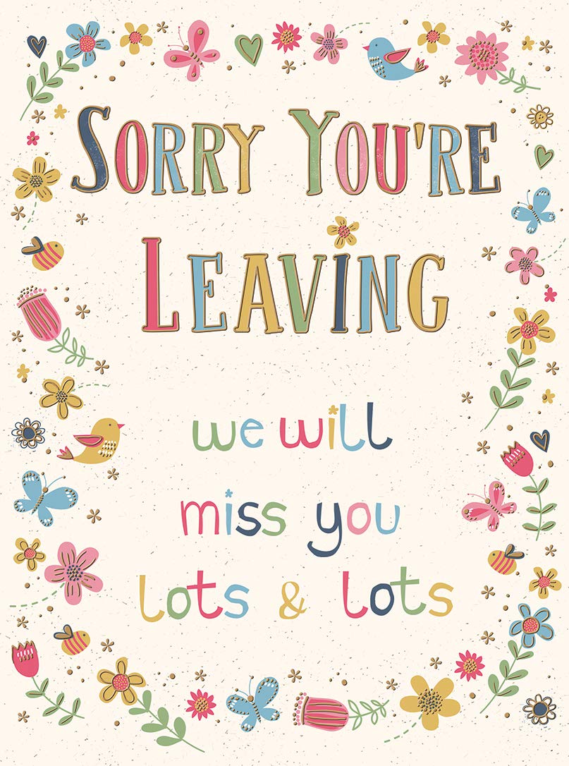 Piccadilly Greetings Traditional Large Card Leaving - 12 x 9 inches, A11471