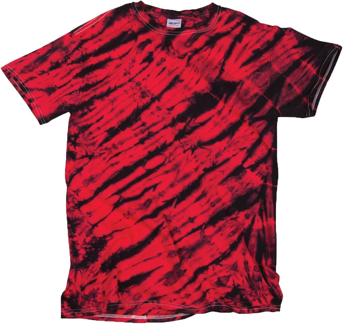 Faded Tiger Stripe All-Over Design Unisex Adult Tie Dye T-Shirt Tee