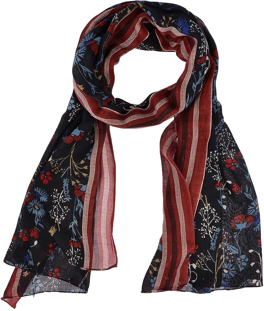 MARC O´POLO SCHAL HANDPAINTED PRINT IN BLAU Amazon.de Bekleidung