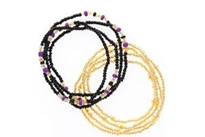 AKAAYUKO Waist Beads Body Chain for Women Colorful Stretchy African Waist Bead Body Jewelry