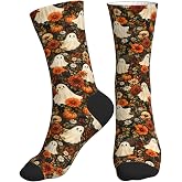 AIMASTZ Halloween Athletic Sports Socks Soft Crew Sock for Women Men | Novelty Fun Spooky Pumpkin Ghost Crew Running Workout Socks
