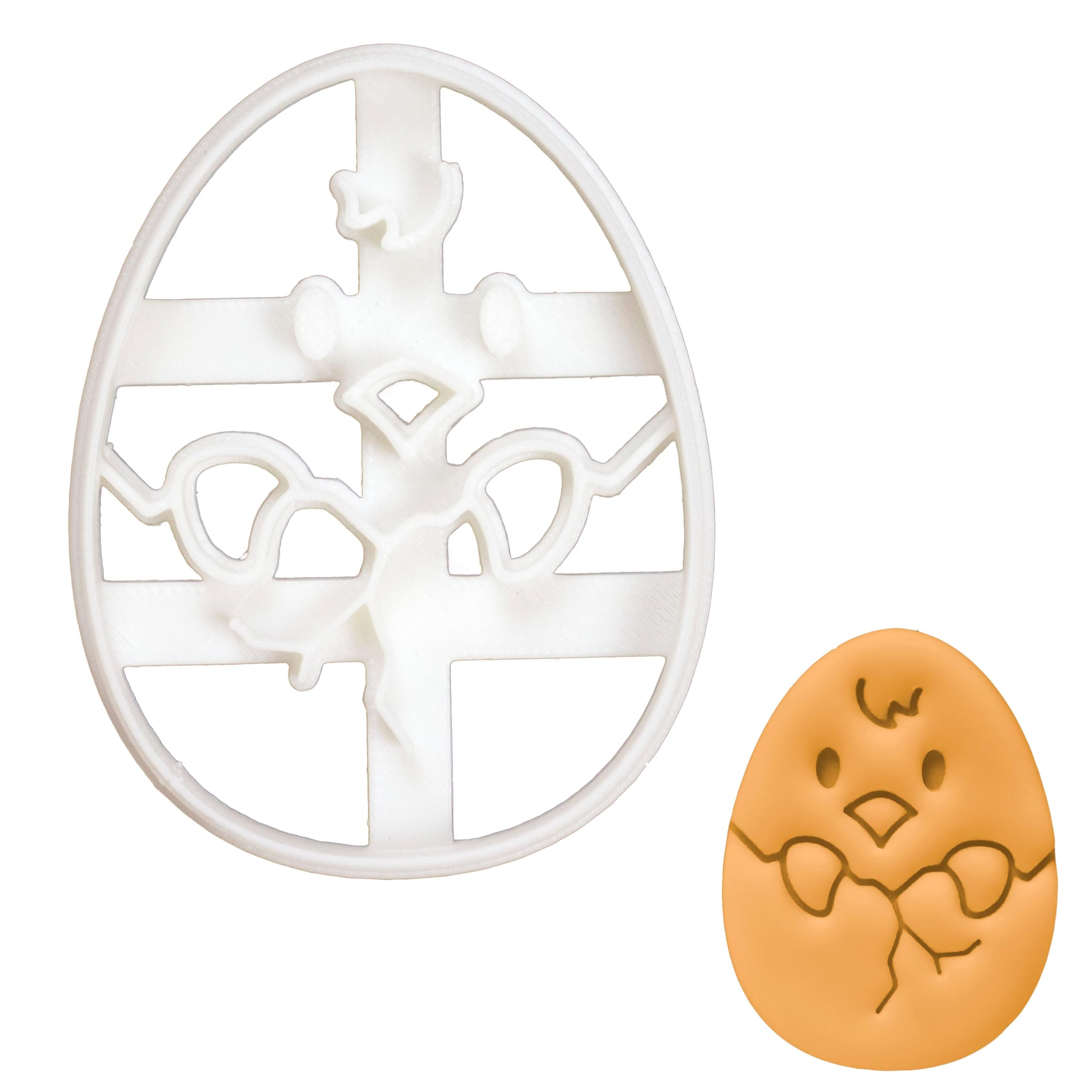 BAKERLOGY Easter Chick Cookie Cutter - Detailed Biscuit Cutter Design for Baking and Crafts, Ideal on Fondant, Dough, Clay