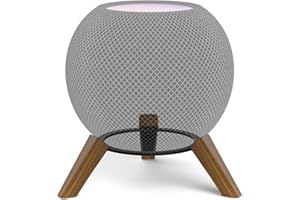 Yibracki Speaker Stands Wooden Desktop for HomePod Mini Stand - Wood Tripod Desk Speaker Stand for Home Pod Mini Table Holder for Space Saving and Decoration