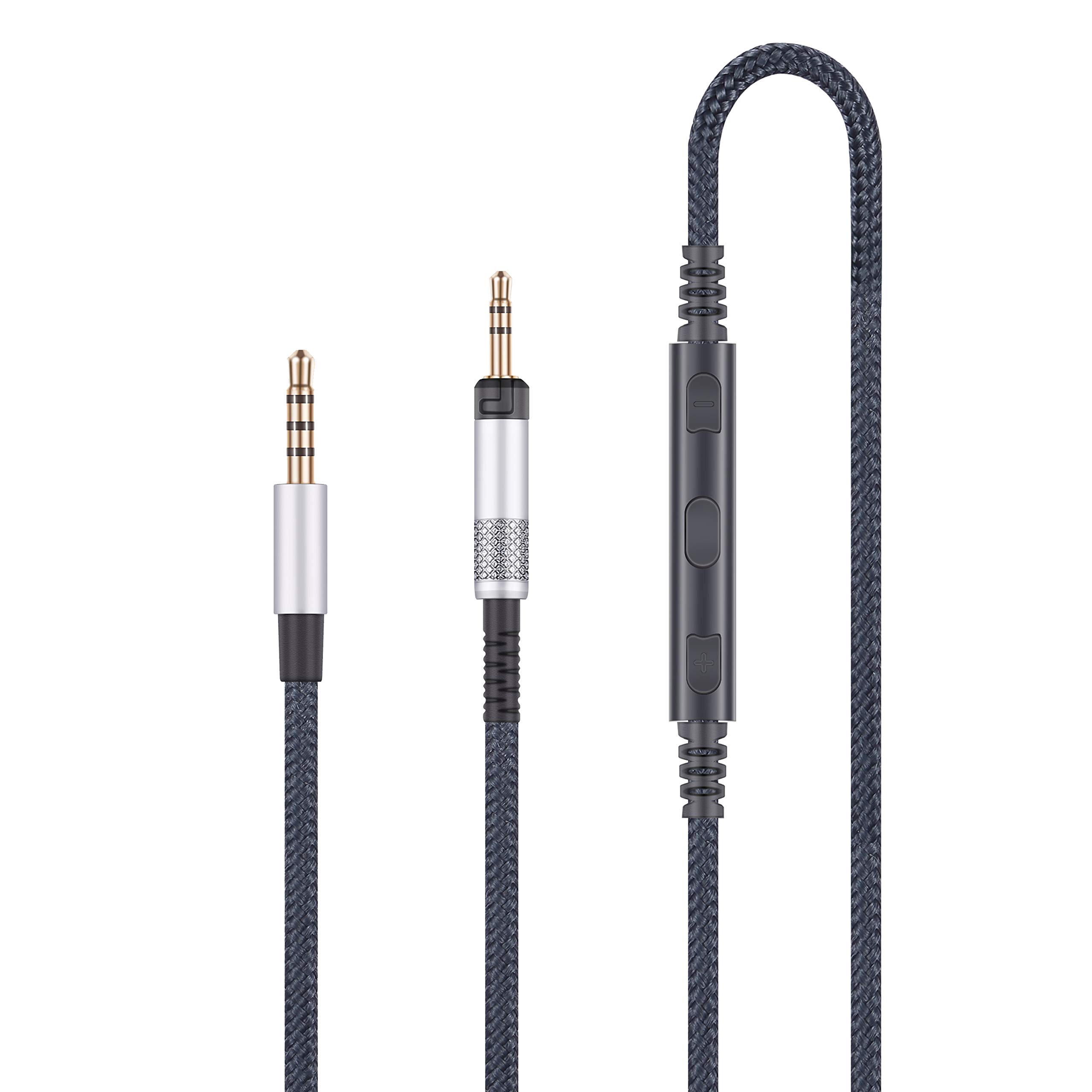 Audio Replacement Cable Compatible with Sennheiser HD598 HD598 SE, HD518 HD598 Cs, HD599 HD569 HD579 Headphone, Audio Cord Compatible with iPhone iPod iPad Apple with in-Line Mic Remote Volume Control