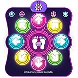 Dance Mat Toys for Kids, Light Up Dance Pad with Wireless Bluetooth, Electronic Music Dance Game with 6 Game Modes and Built-