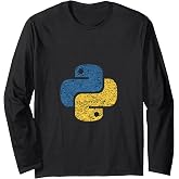 Distressed Python Logo for Engineers Long Sleeve T-Shirt