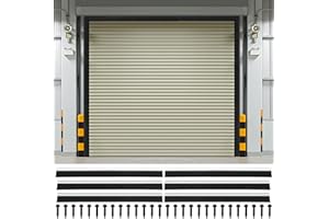 DoubleFill 3" Garage Brush Seal Kit for Roll-up Doors 8 x 8ft Heavy Duty Nylon Brush with Aluminum Track Weatherproof Door Bottom Seal for Warehouse, Energy Saving, Pest Proof, Black