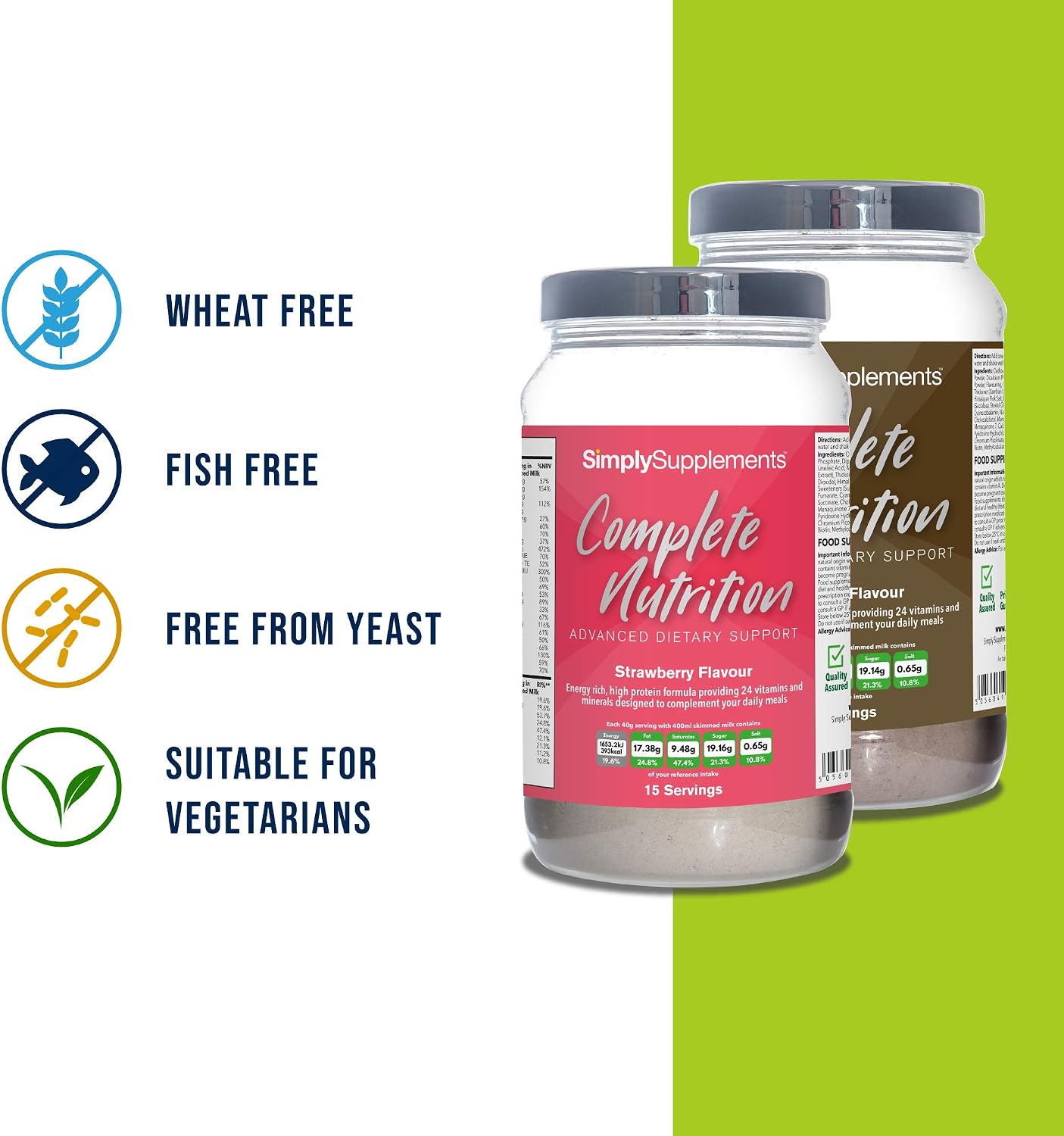 Build Up Drink | Ideal for Gaining Weight | Formulated for The Elderly or Recovering from Illness | Tasty Strawberry or Chocolate Flavour | UK Manufactured (Strawberry) - Image 4