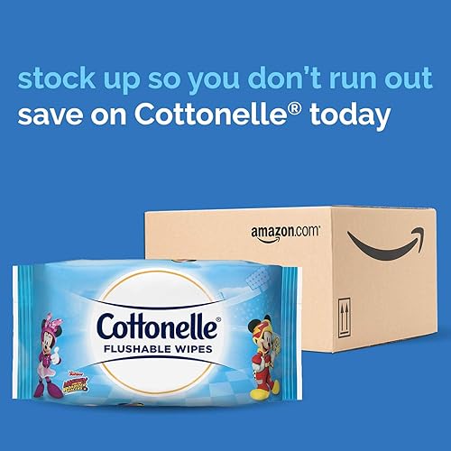 Cottonelle Flushable Wet Wipes for Kids in Disney Packaging - Main Image