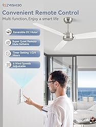 ZMISHIBO 52 Inch Ceiling Fan with Remote No