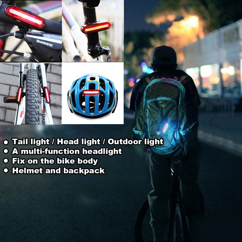 Bodyguard Bike Tail Light-USB Charging,120lm, 6 Light Modes, Waterproof, Helmet Front Light Accessories. High Intensity LED Fits on any Bicycles. Easy To install for Cycling Safety Flashlight