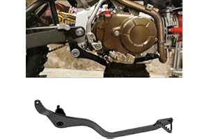 Canitu Extended HD Rear Brake Pedal,Billet Aluminum Motorcycle Forged Brake Lever CNC Line Bored Pivot Joint Replace for Honda CRF110 2013-2023 (Black)