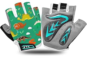 VEASAERS Kids Bike Gloves Boys Girls Gel Padded Half Finger Pair Road Riding Mountain Bicycle Non-Slip Outdoor Sport Cycling Road Mountain Bike Glove for Youth Junior Children