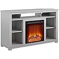 Ameriwood Home Edgewood Fireplace TV Stand for TVs up to 55", Dove Gray