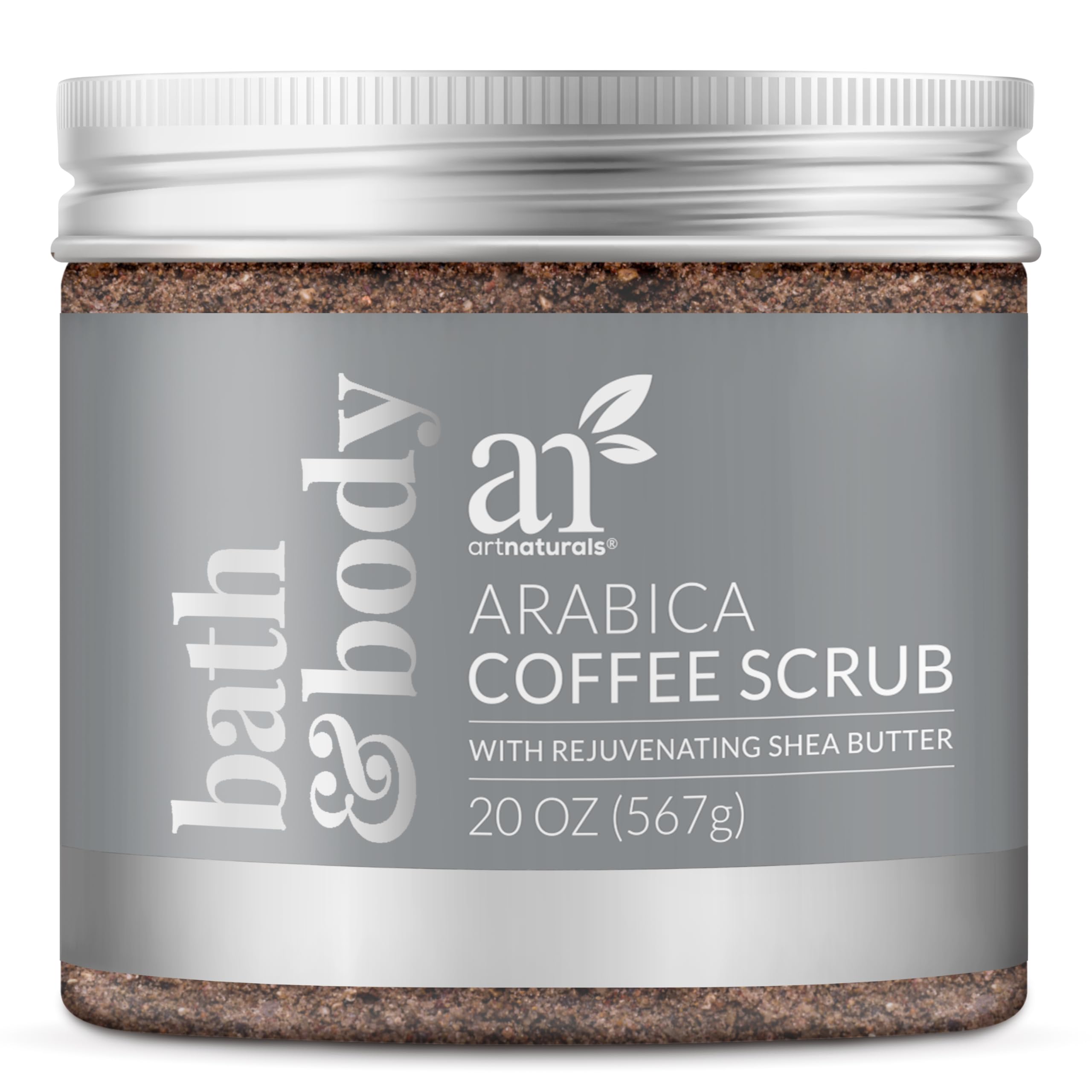 ArtNaturals Arabica Coffee Body Scrub (20 Oz / 567g)– Exfoliating Facial Treatment for Varicose Veins, Cellulite - Deep Skin, Butt, Legs and Face Sugar Exfoliator with Caffeine
