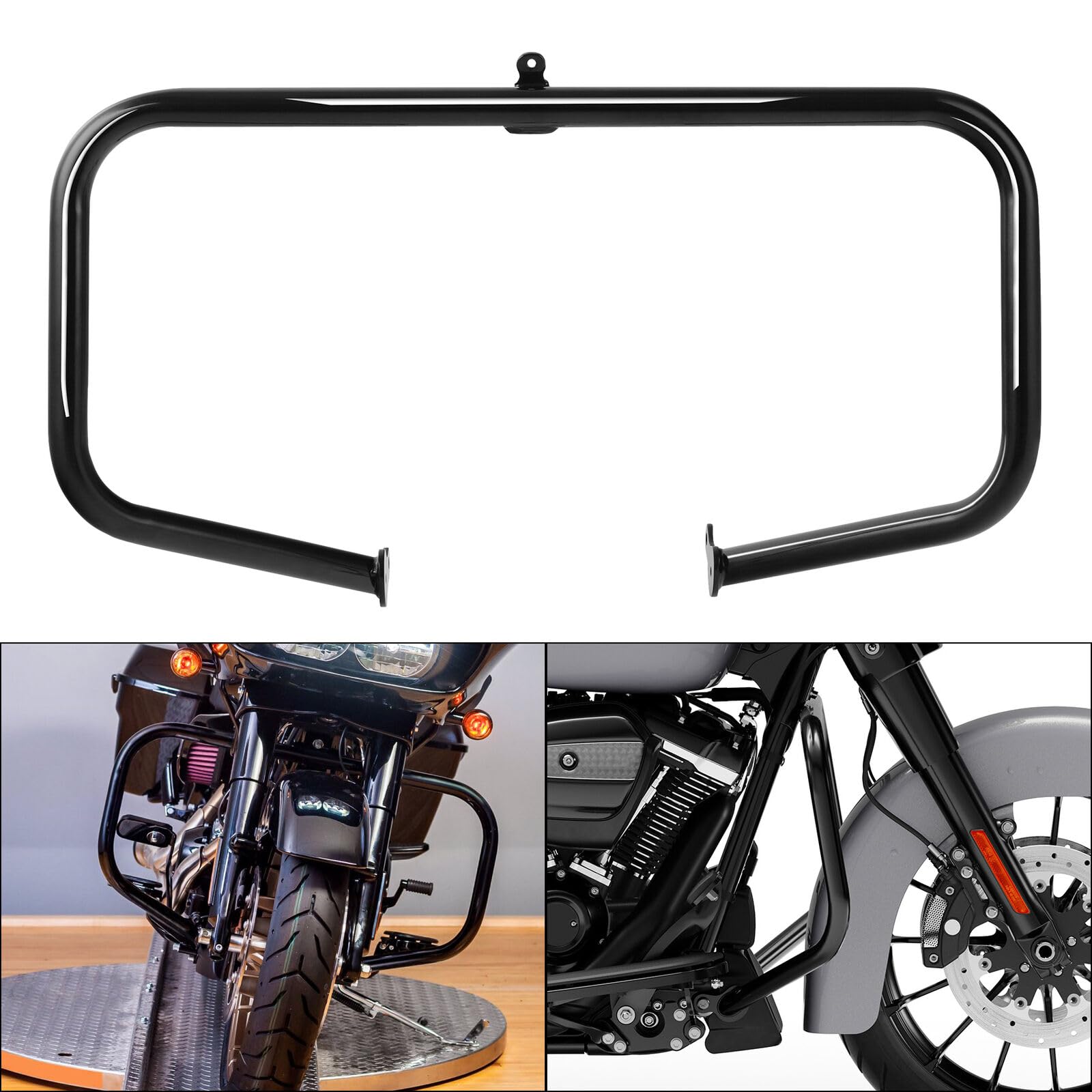 TCMT 1-1/4" Vivid Black Engine Guard Highway Bar