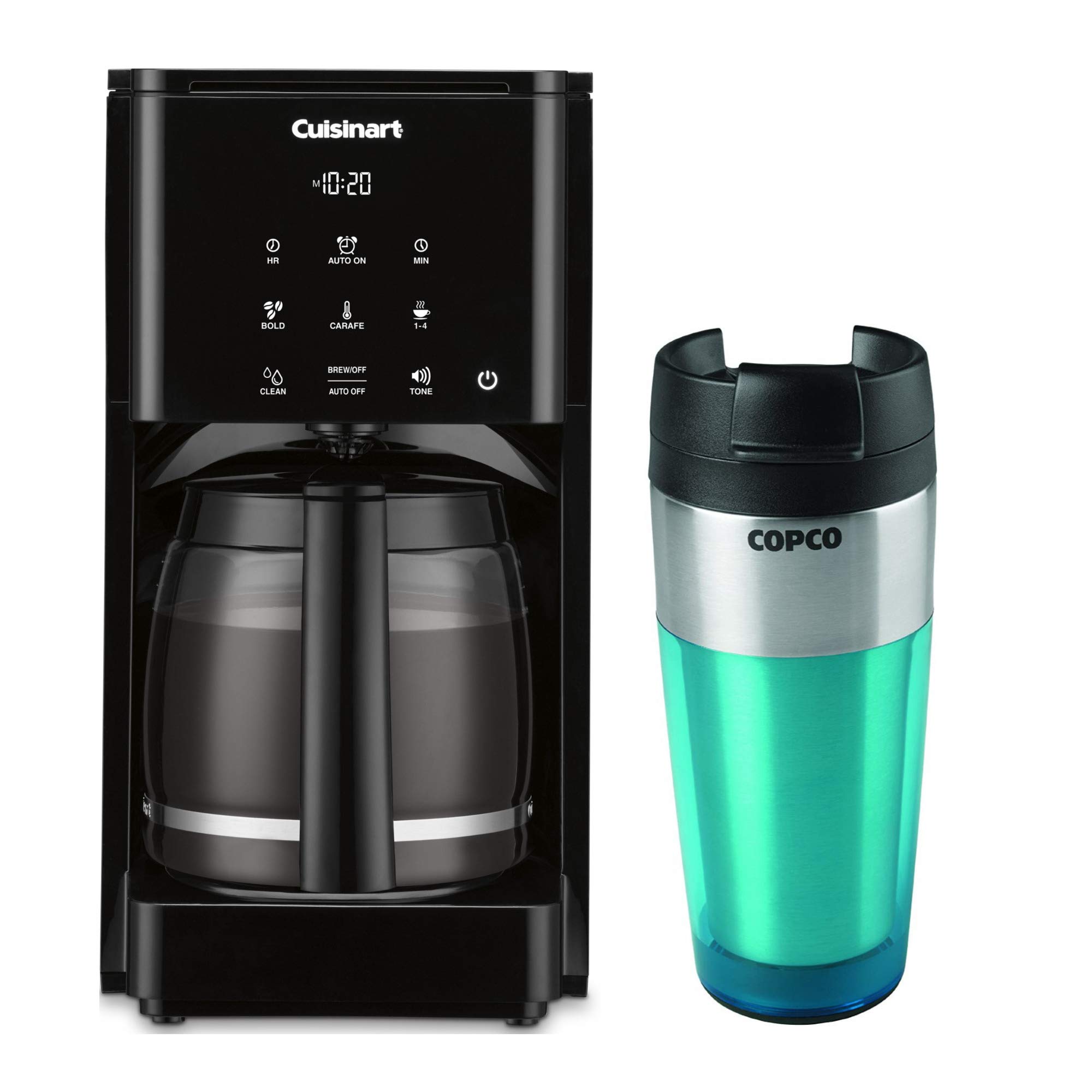 CuisinartDCC-T20 14-Cup Touchscreen Programmable Coffeemaker Bundle with 12-Ounce Double Wall Stainless Steel Tumbler (2 Items)