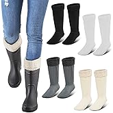 Hercicy Hunting Boots Socks Rain Boot Liners Stitch Cable Snow Warm Fleece Socks for Hiking Outdoor