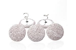 TIBOO DAY 30 Pcs 0.8" Bed Skirt Pins,Flax Covered Button Twist,Upholstery Pins Pins,Headliner Pins,Sofa Cover Twist Pins for Slipcovers Armrest Covers and Upholstery.(Osyter White-1)