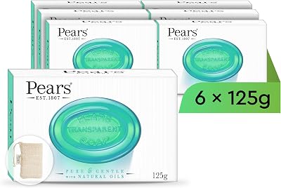 Pears Pears Lemon Soap Bars 125g 6 Pack + 1 Soap Bag