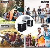 Warmiehomy Folding Camping Storage Cupboard with Aluminium Frame 3+1 Black view 4