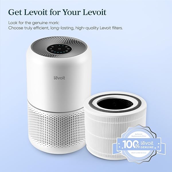 LEVOIT CORE 300-P AIR PURIFIER GENUINE REPLACEMENT FILTER, CORE300S-P FILTER, AHAM VERIFIDE, SUPPORTS HEPA SLEEP MODE, HIGH-EFFICIENCY ACTIVATED CARBON, REMOVES SMOKE ODOR, ALLERGENS,CORE 300-RF,1PACK