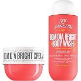 Sol de Janeiro Bom Dia Bright Cream and Body Wash Duo | Full Size Bom Dia Bright Shower Bundle | Clarifying and Smoothing | Cheirosa 40 Scent