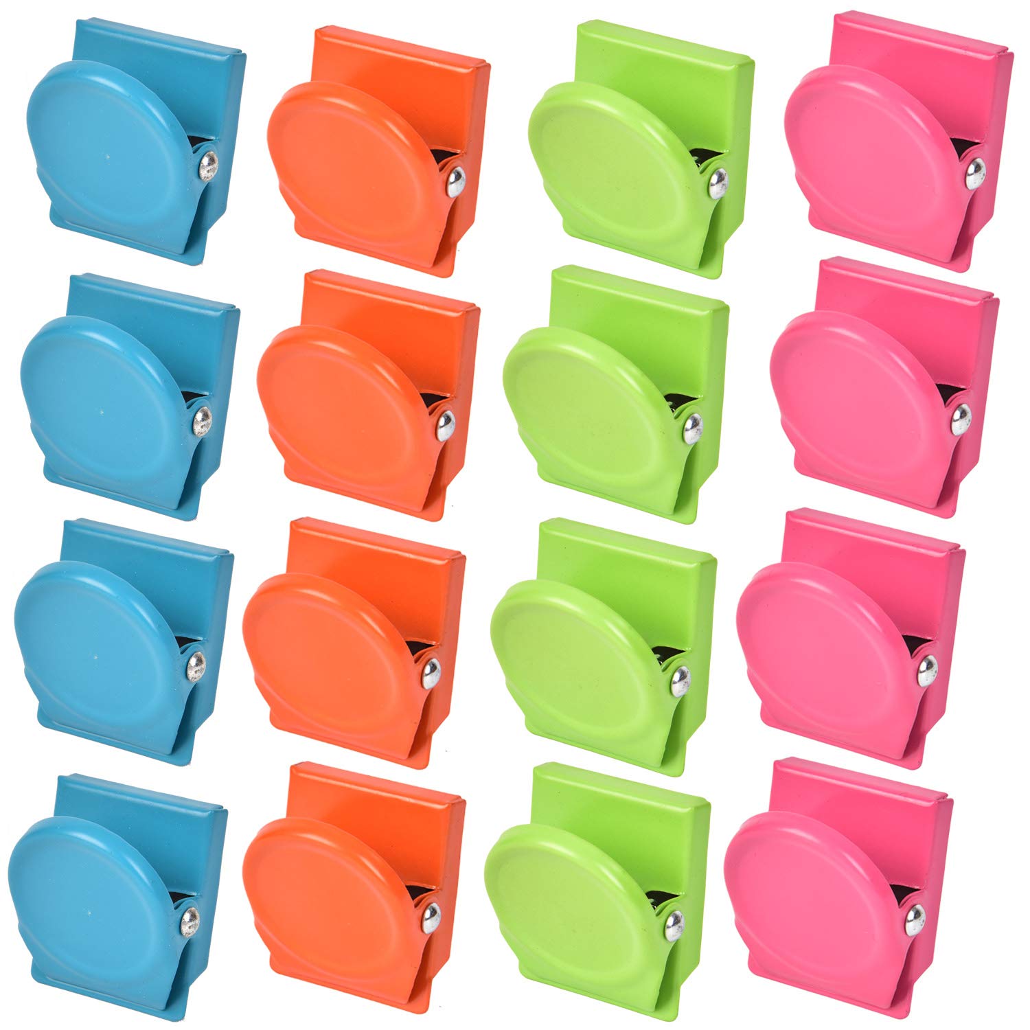 16 Pack Metal Clips, Whiteboard Colored Refrigerator