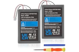 Hisewen PS5 Controller Replacement Battery 2 Pack, 2650mAh LIP1708 Battery PS5 for Sony PlayStation 5 DualSense CFI-ZCT1W Wireless Controller