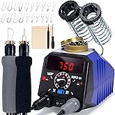 WEP 939D-VI Dual Pen Wood Burning Kit 250-750℃/482-1382℉ A/B Toggle Wood Burning Tool with 2 Detachable Pens, 20 Wood burner Tips, Dual-Barrel Holder. Suitable for Pyrography, Leather Burning Kit