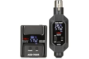 Galaxy Audio ASD-700 Digital UHF Wireless in-Ear Monitoring System - Single Pack, B6 - Plug-in Transmitter, 15 Channels, Bodypack Receiver, Earbud Set - B6, 571-585MHz