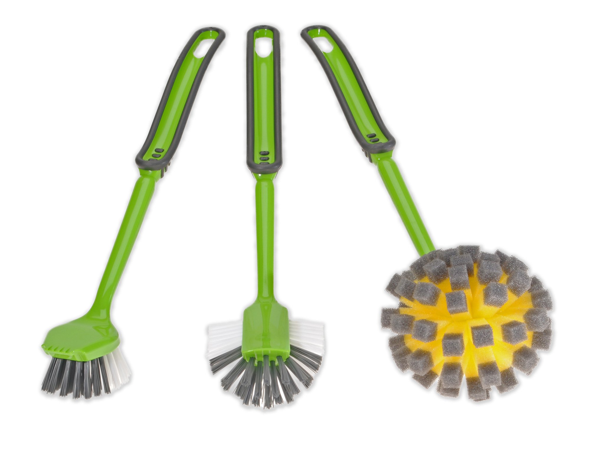Brushmann Dish Brush - Washing Up Brush - Dishwash Brush Set 3 Piece