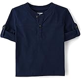 The Children's Place Baby-Boys and Toddler Long Sleeve Rolled Cuff Henley Shirt