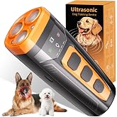 Dog Bark Deterrent Device, 3X Ultrasonic Anti Barking Device for Dogs, 6 Training Modes Humane Rechargeable 50FT Bark Control &amp; Dog Training Tool for Dogs Bark Button Indoor Outdoor with Flashlight