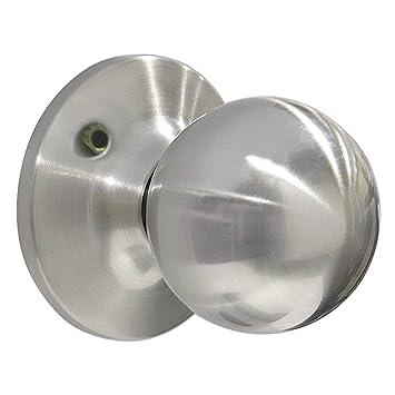 1 Pack Probrico Round Dummy Door Handle Bedroom Interior Door Knob Stainless Steel Satin Nickel Dl5763sndm