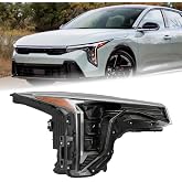 Duolctarms Headlight Headlamp Assembly Compatible for 2025 KIA K4 Right Passenger Side 92102-GG140