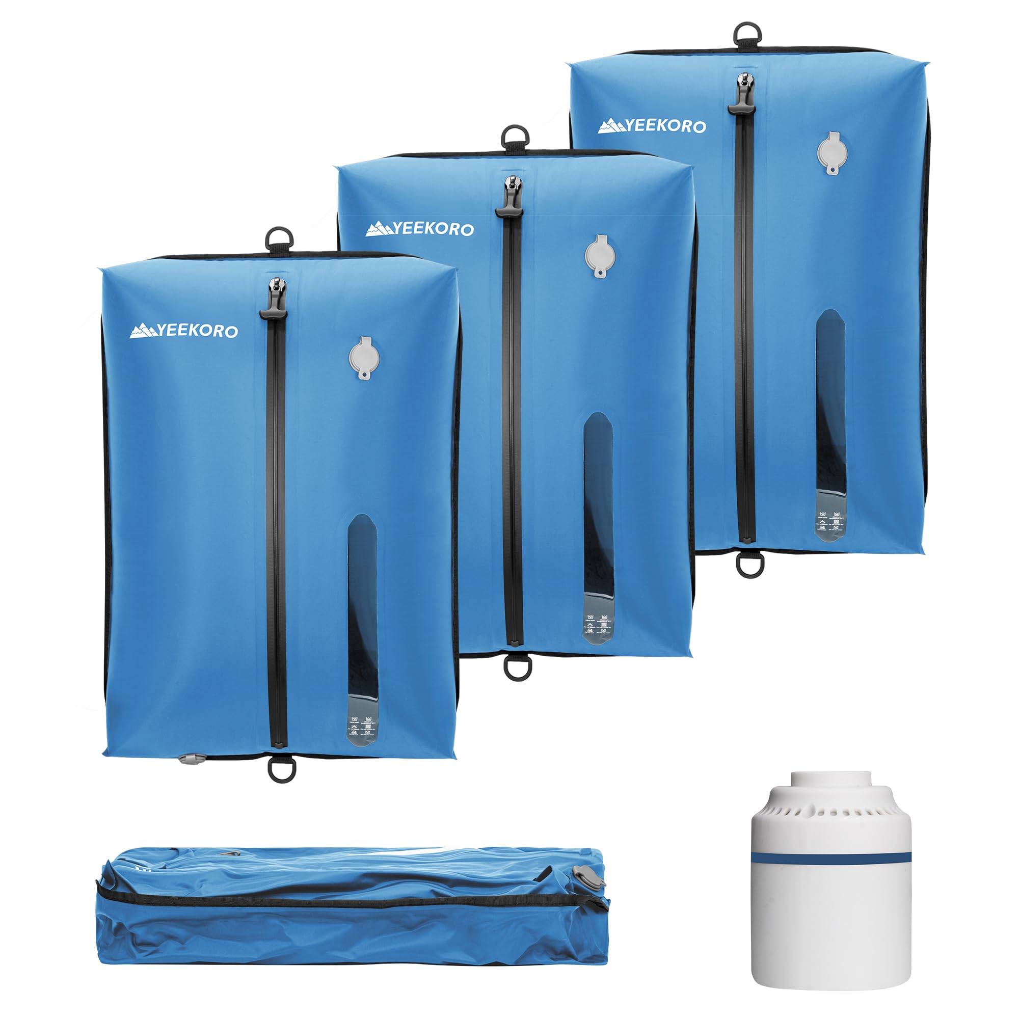 Photo 1 of *MISSING PUMP*  YEEKORO Vacuum Bag for Travel, Professional IPX8 Waterproof Reusable Vacuum Compression Bags for Travel Suitcases, Durable Space Saver Bag(3 PACK,With Pump)