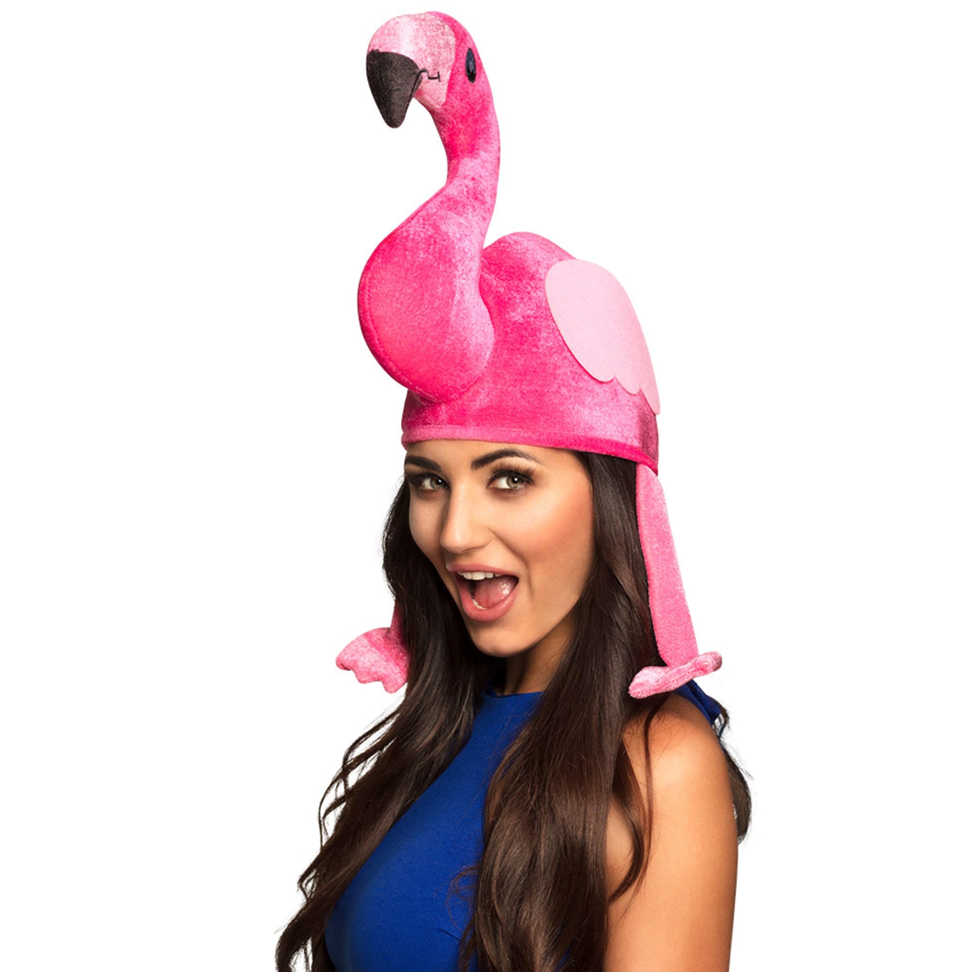 Boland Pink Flamingo Hat Party Headwear Novelty Animal Accessory Hawaiian Theme Soft Plush