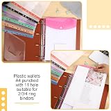 Thboxes A4 Plastic Punched Pockets 14 Pack Expandable Folders 7 Colors view 5